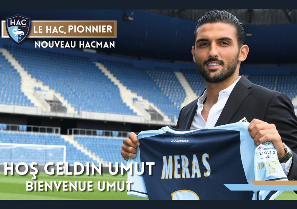 Après avoir connu son baptême du feu sous le maillot « Ciel et Marine » lors du derby contre Caen, Umut Meras devrait enchaîner avec une deuxième titularisation sur le flanc gauche de la défense havraise.