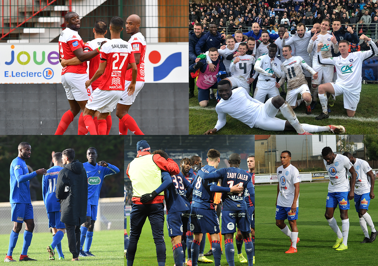 Le tirage au sort des 1/32e de finale de la Coupe de France a réservé des sorts divers aux cinq clubs normands encore en lice : le FC Rouen, Dieppe, Gonfreville, le SM Caen et Granville.