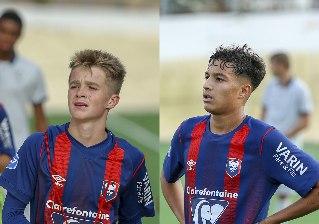 Evoluant tous les deux avec les U17, Tom Lepenant (15 ans) et Nassim Tlemcani (16 ans) ont signé leur premier contrat aspirant avec le SMC. ©Damien Deslandes
