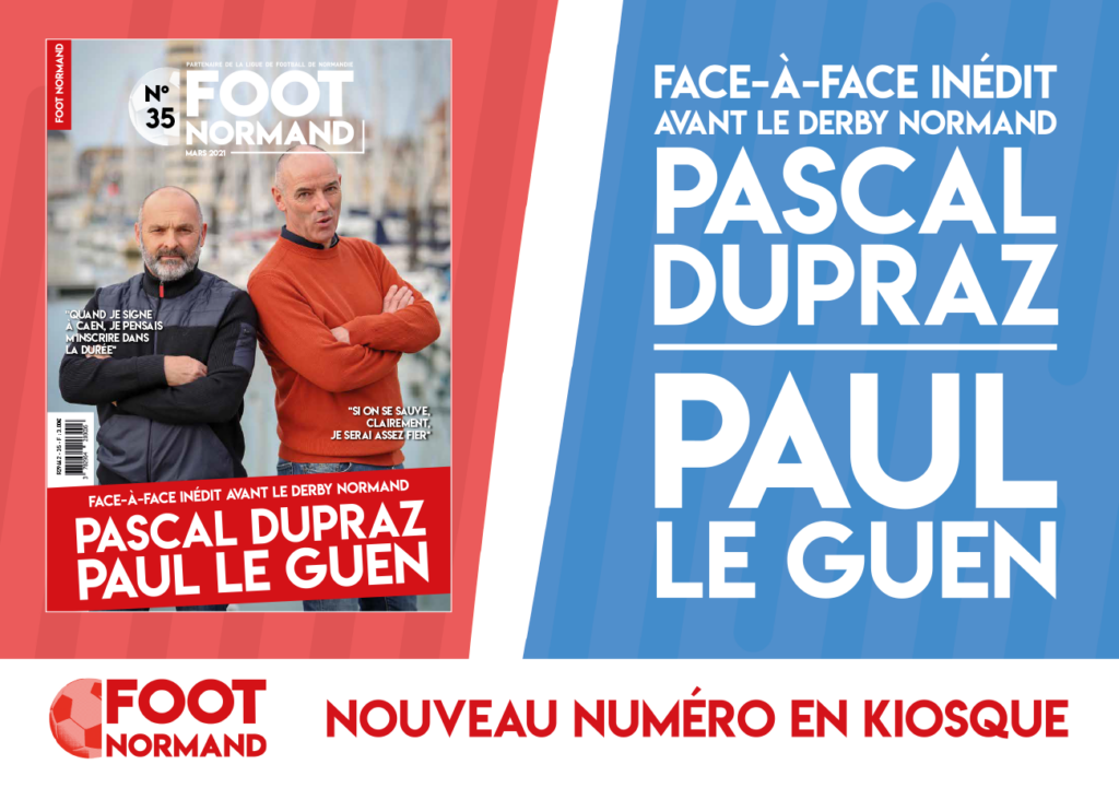 Les entraîneurs du Stade Malherbe et le FC Rouen en UNE du n°36 de FOOT NORMAND