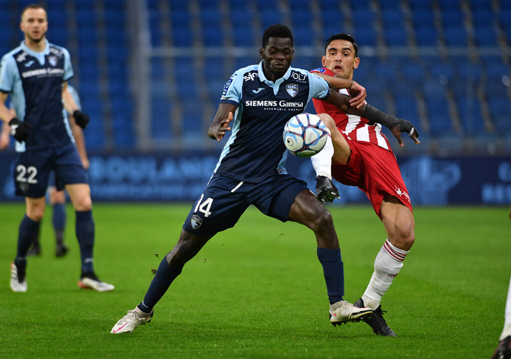 Pour la septième fois de la saison, Jamal Thiaré a obtenu un penalty. ©Emmanuel Lelaidier