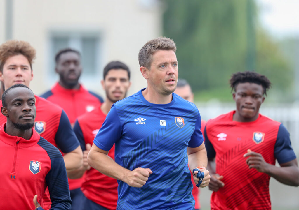 Pour Benoît Pickeu, la préparation physique doit s'adapter au projet de jeu du coach. Et avec Stéphane Moulin, les joueurs doivent être capables de répéter les courses à haute intensité. ©Damien Deslandes