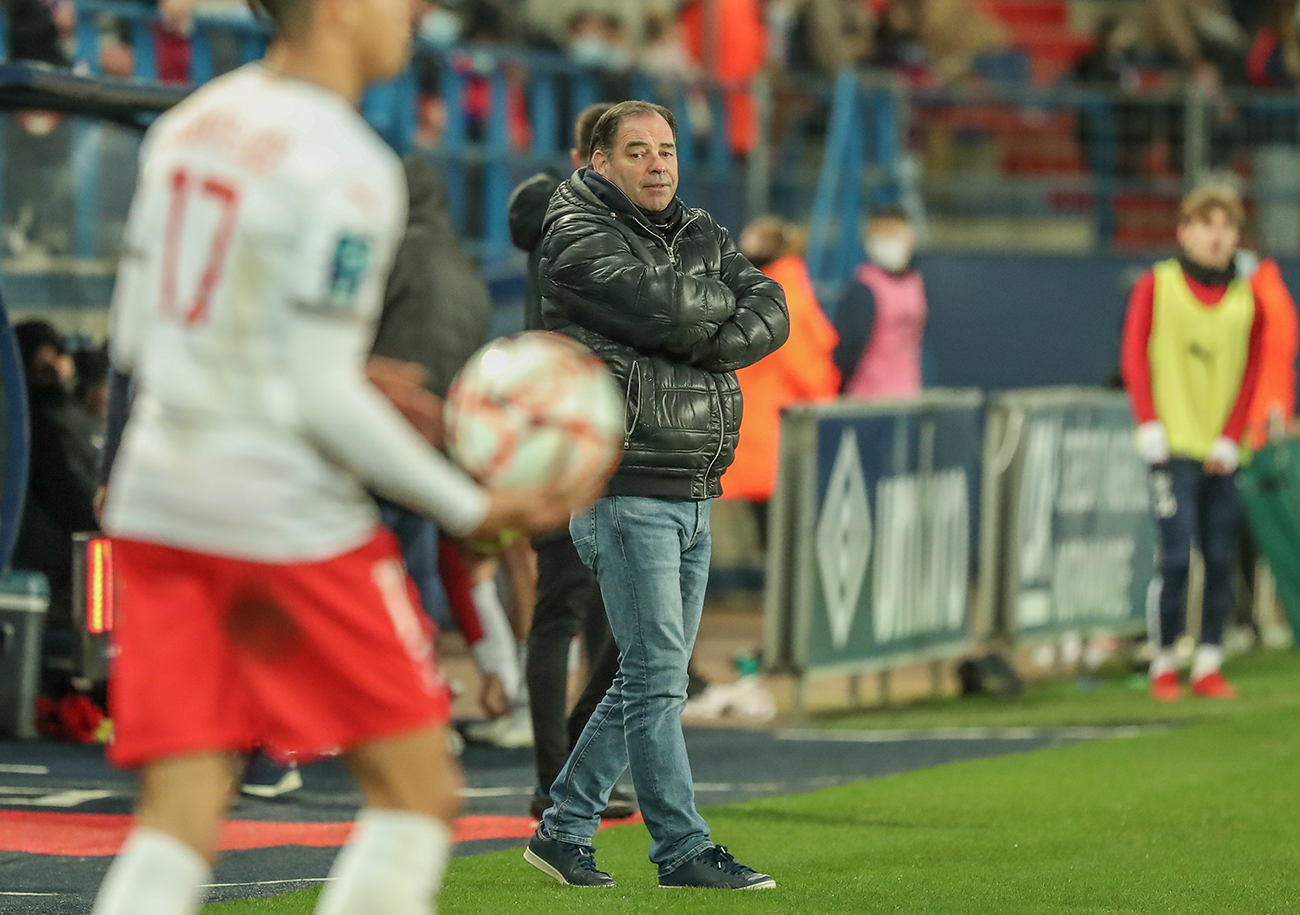 Avec ce succès 4-0 aux dépens de Nîmes, Stéphane Moulin a vu les progrès qui se dessinaient depuis le déplacement à Auxerre se confirmer. ©Damien Deslandes