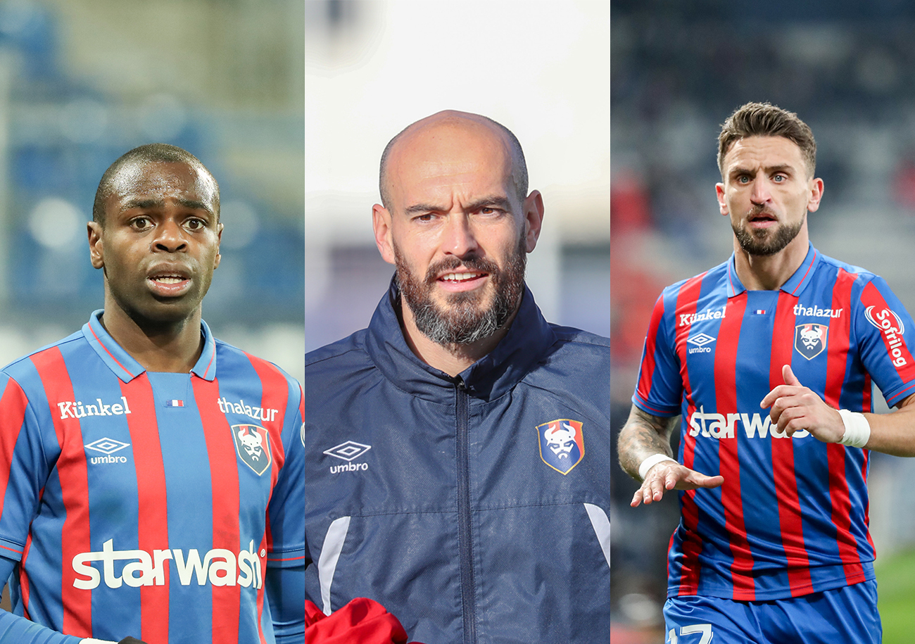 En fin de contrat au 30 juin, Prince Oniangué, Rémy Riou et Anthony Gonçalves ne seront plus Caennais la saison prochaine. ©Damien Deslandes