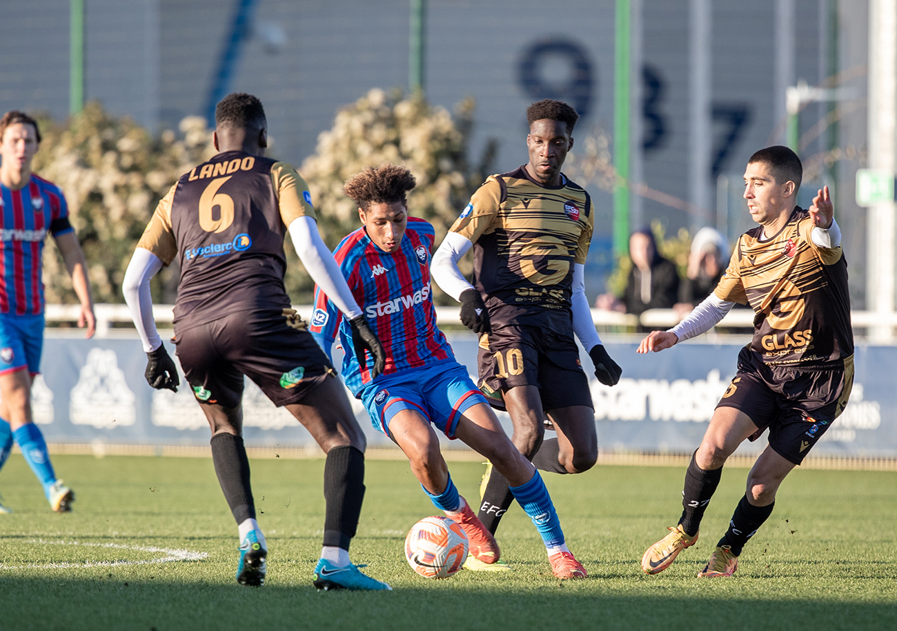 Arrivé en préformation au Stade Malherbe, en provenance de l'US Avranches, Noé Lebreton est en fin de contrat aspirant au terme de la saison. ©Damien Deslandes