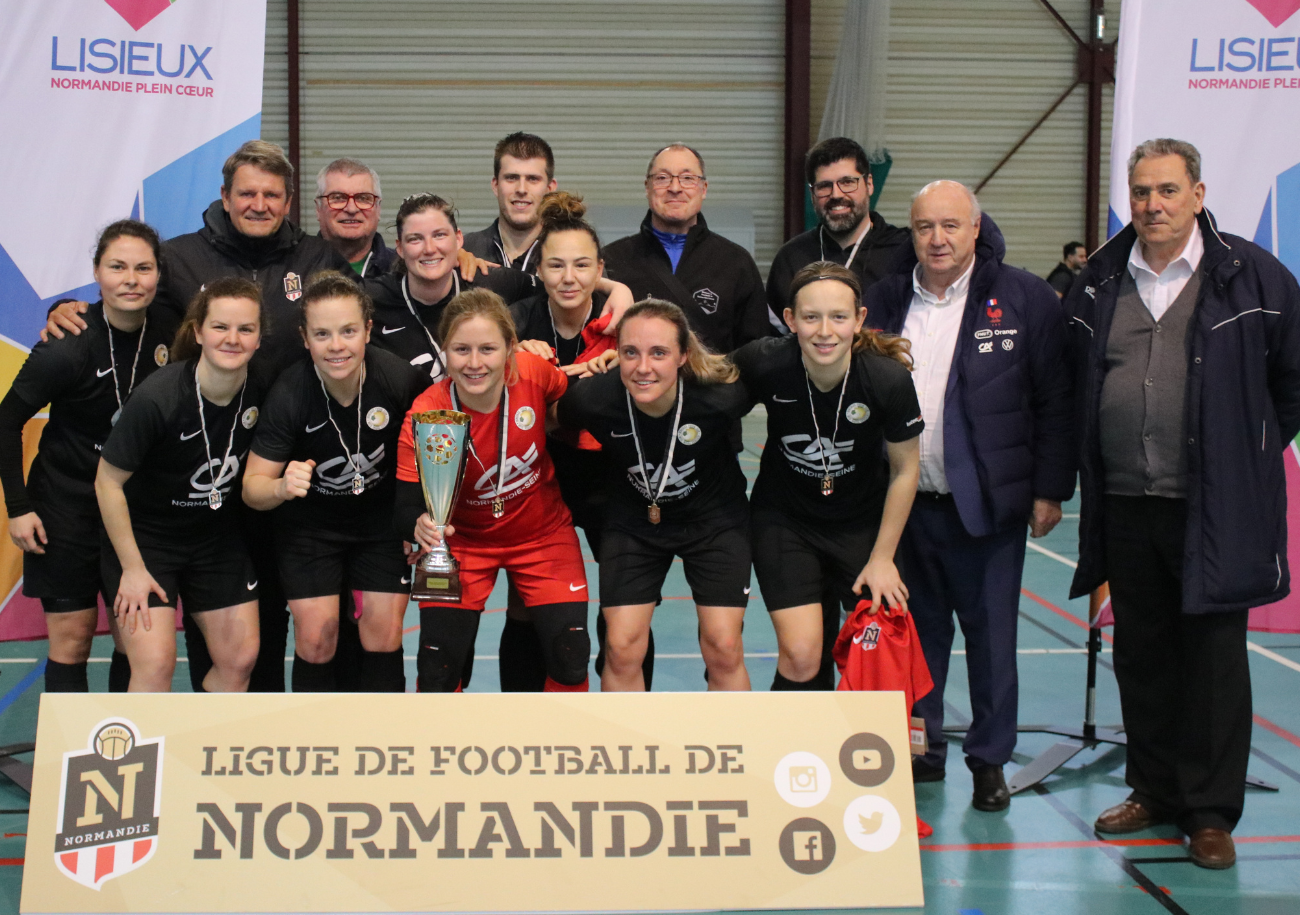 En remportant sa finale régionale à Lisieux le mois dernier, l'Hercules Futsal Club s'est hissé aux portes de la phase finale du Challenge Féminine National de futsal. ©Ligue de Football de Normandie