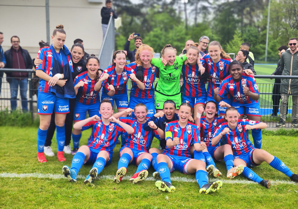 Pour défier Sochaux en barrages d'accession en U19 nationaux, l'équipe de Chloé Charlot bénéficiera des renforts de de la gardienne Lou Nehlig et de l’attaquante Lisa Bugna, habituellement dans le groupe de l'équipe première. ©SM Caen