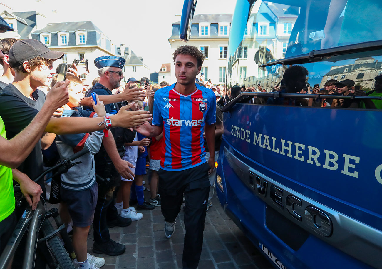 Même s'il ne veut pas s'en servir comme d'une excuse, Mohamed Hafid a dû gérer en parallèle de la préparation estivale ses révisions. Avec sa sélection au Tournoi de Toulon sous les couleurs du Maroc, le Caennais a passé son bac en septembre. ©Damien Deslandes