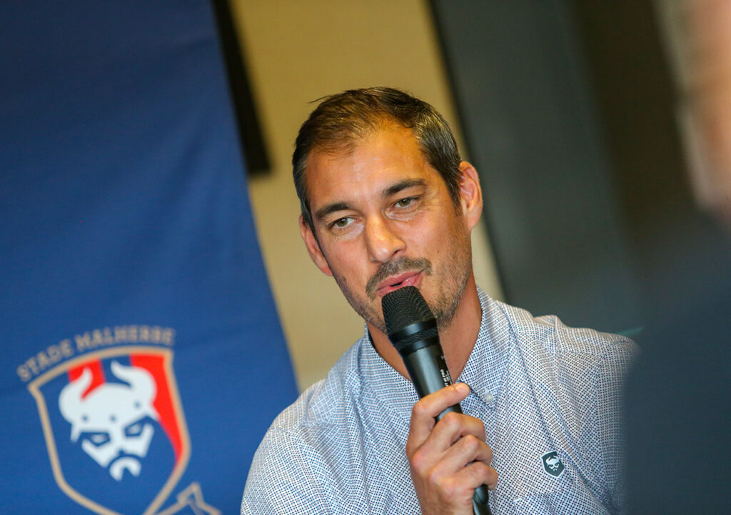 Nicolas Seube va diriger sa première séance en tant qu'entraîneur de l'équipe professionnelle du Stade Malherbe ce mercredi matin. ©Damien Deslandes