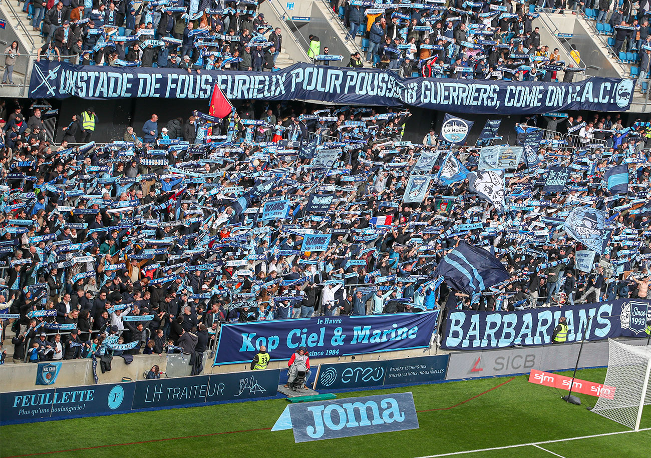 Depuis le début de la saison, le HAC évolue au Stade Océane devant près de 22 000 spectateurs de moyenne ; une véritable force dans la course au maintien. ©Damien Deslandes