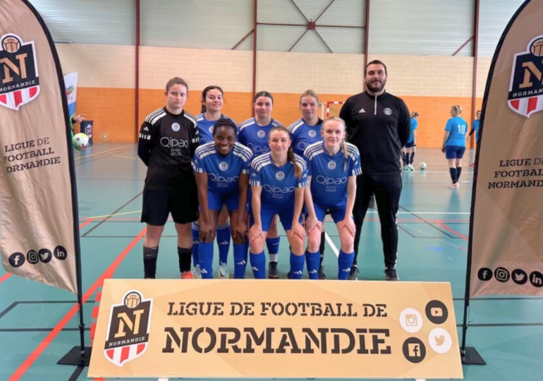 L'équipe féminine de futsal de l'AG Caen sera le grand outsider de la phase qualificative du Challenge National Futsal, ce samedi à Lisieux. ©LFN