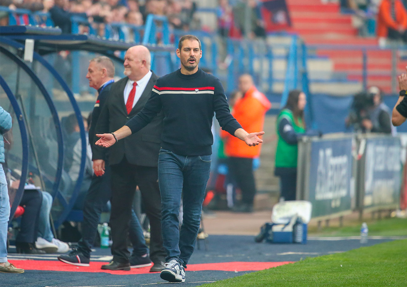 Pour espérer terminer dans le Top 5 à l'issue de cette saison, le Stade Malherbe de Nicolas Seube doit impérativement battre Rodez. ©Damien Deslandes