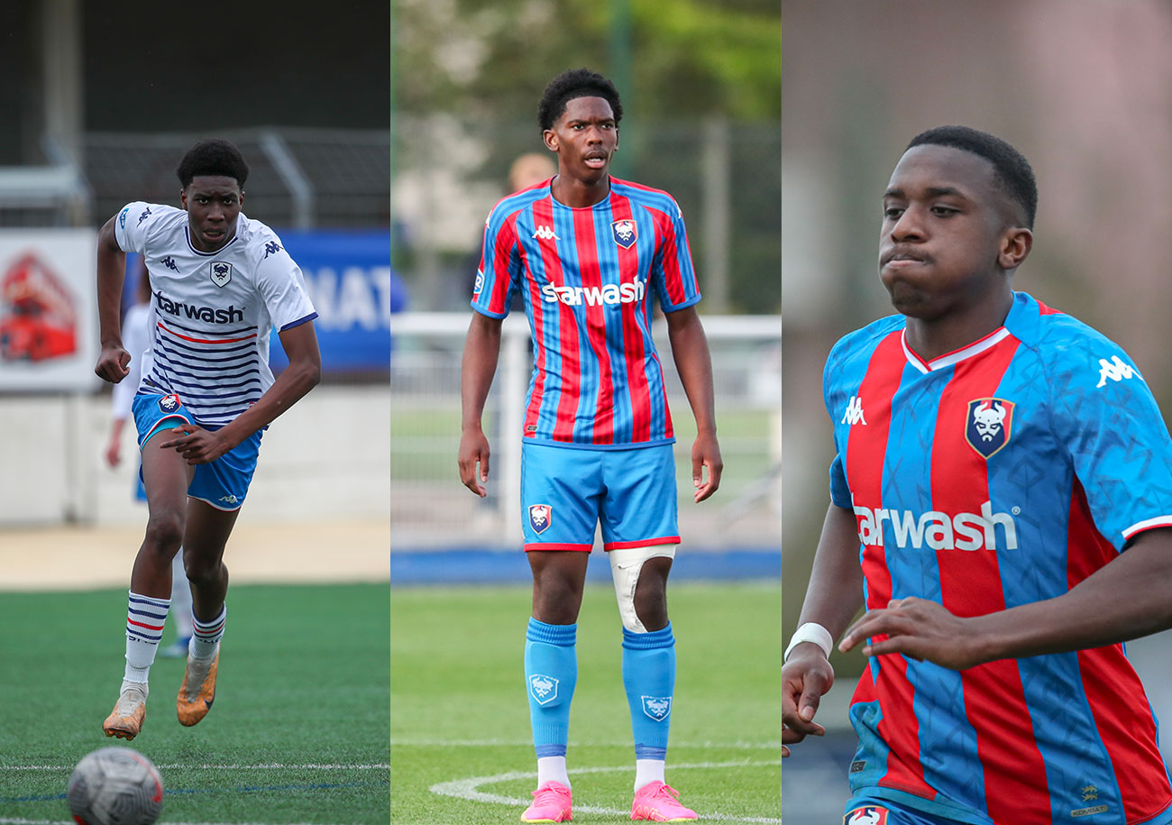 Zoumana Bagbema, Héliohdino Tavares et Abdoulaye Niakaté : les trois néo-pros du Stade Malherbe dans la perspective de la saison prochaine. ©Damien Deslandes