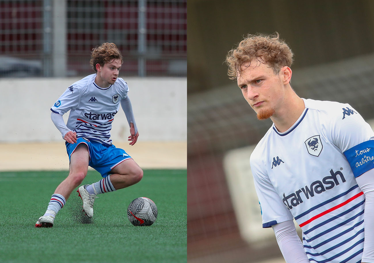 Gabin Tomé et Robin Verhaeghe ont prolongé d'un an sous statut amateur avec leur club formateur, le Stade Malherbe. ©Damien Deslandes