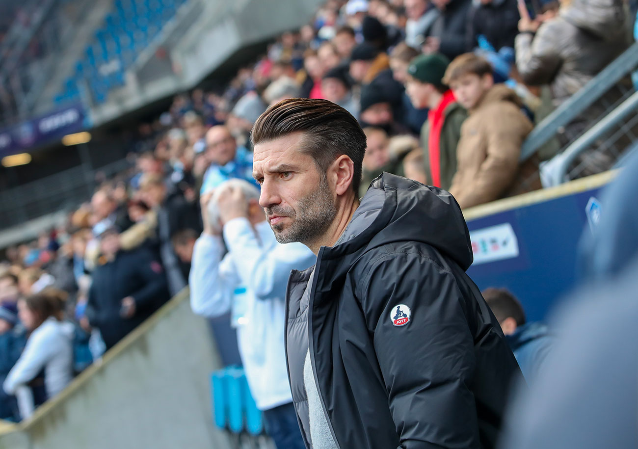 Luka Elsner sera resté deux ans sur le banc havrais, avec une montée en Ligue 1 et un maintien à son actif. ©Damien Deslandes