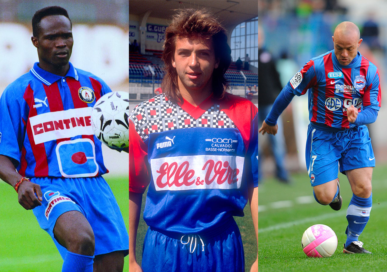 Hippolyte Dangbeto, Benoît Cauet et Anthony Deroin font partie de la vingtaine d'anciens joueurs du Stade Malherbe qui fouleront la pelouse de d'Ornano. ©Roland Le Meur