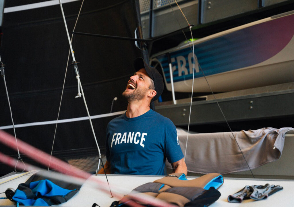 Frustré par son expérience olympique à Paris, le Havrais Jérémie Mion s'est déjà projeté sur Los Angeles en 2028, sur un nouveau bateau. ©Nicolas Touzé