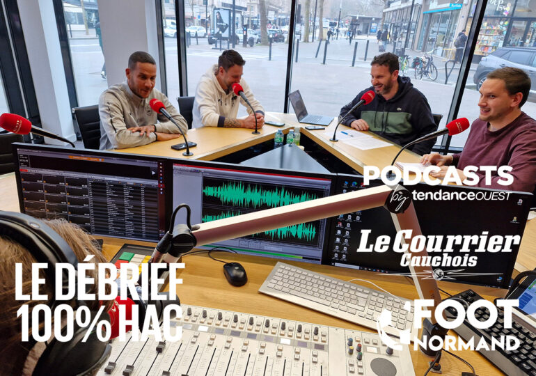 Jaïr Karam et Anthony Le Tallec sont les invités de Célia Caradec (Tendance Ouest), Luc Gallais (Le Courrier Cauchois) et Mathieu Billeaud (Foot Normand) dans le podcast 100% HAC.