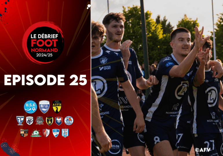 L'AF Virois est encore en une de notre émission, et pour cause : les Bocains ont conservé leurs rêves de montée en domptant le FC Flers chez lui (0-2). ©AFV
