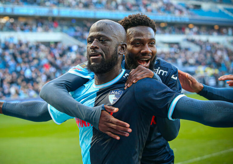 Auteur d'un doublé sur penalty, Abdoulaye Touré a été l'un des grands artisans du maintien du HAC en Ligue 1. ©Photo d'archives Damien Deslandes