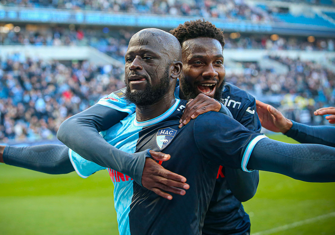 Auteur d'un doublé sur penalty, Abdoulaye Touré a été l'un des grands artisans du maintien du HAC en Ligue 1. ©Photo d'archives Damien Deslandes
