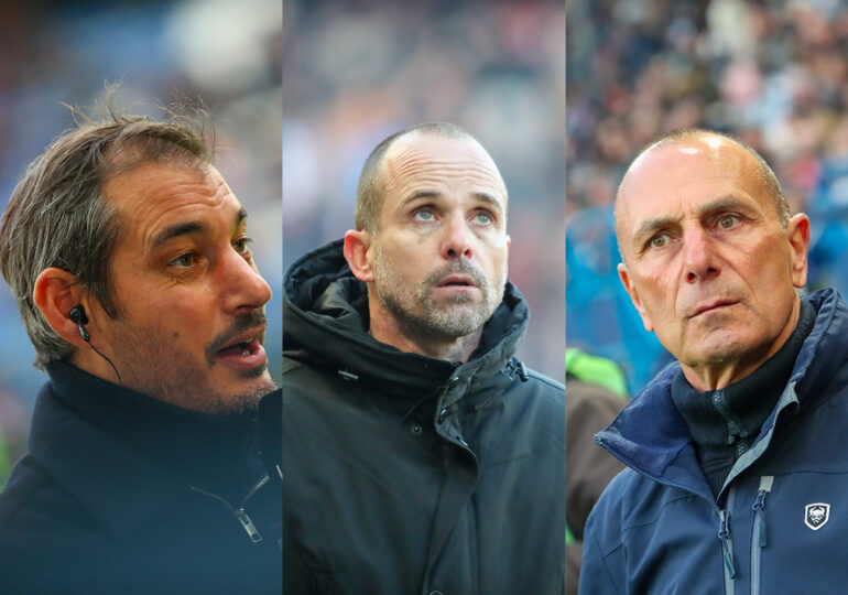 Nicolas Seube, Bruno Baltazar et Michel Der Zakarian se seront succédés sur le banc caennais cette saison sans que les résultats du Stade Malherbe ne s'améliorent. ©Damien Deslandes