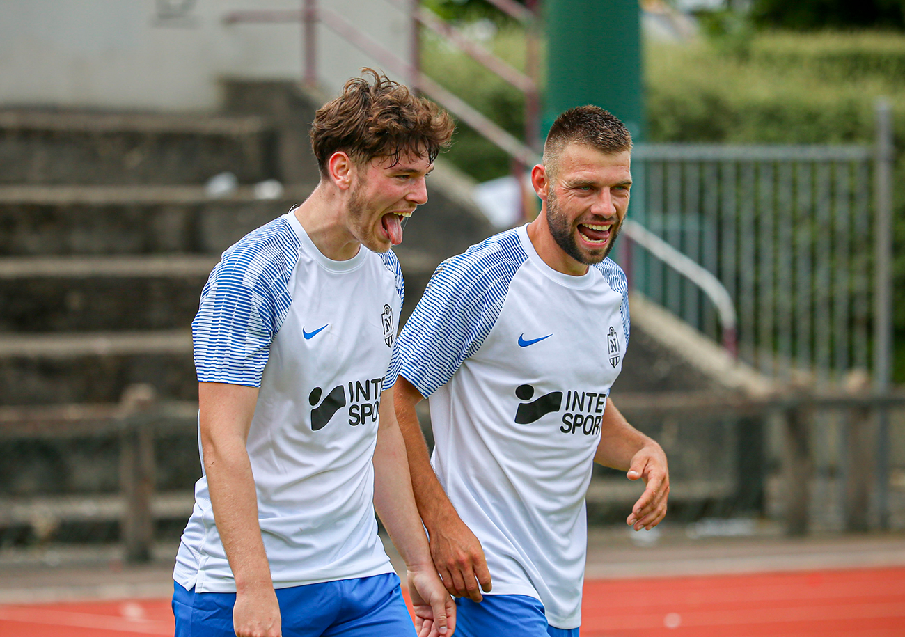 Auteur d'un doublé, Leny Belpré a grandement contribué à la victoire de la réserve de l'US Avranches aux dépens de celle du Grand-Quevilly FC. ©Damien Deslandes