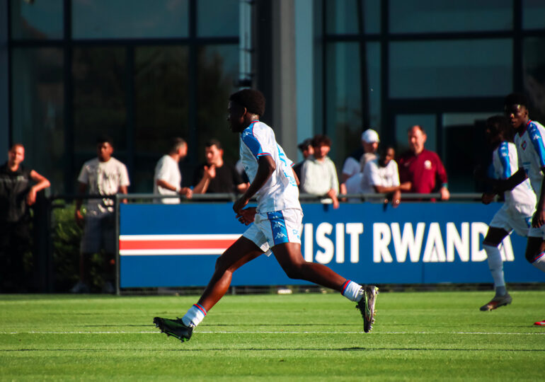 En donnant l'avantage aux siens dès le retour des vestiaires, Cluver Sambi a cru, l'espace de quelques minutes, offrir la qualification en finale au Stade Malherbe. ©Aaron Lemarchand