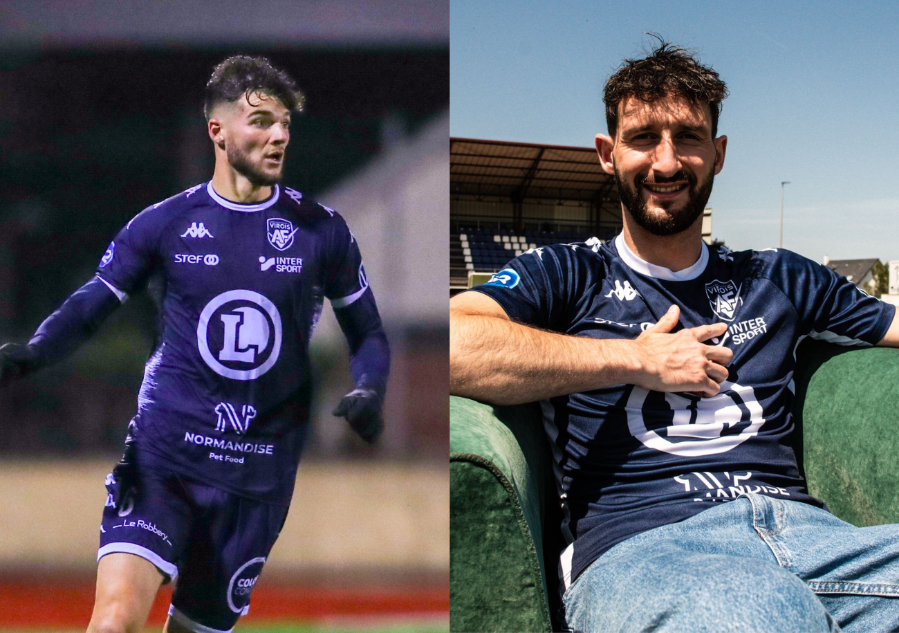 Dorian Charlier et Benjamin Guyomard sont les deux premières recrues de l'AF Virois pour la saison 2025-2026. ©AFV