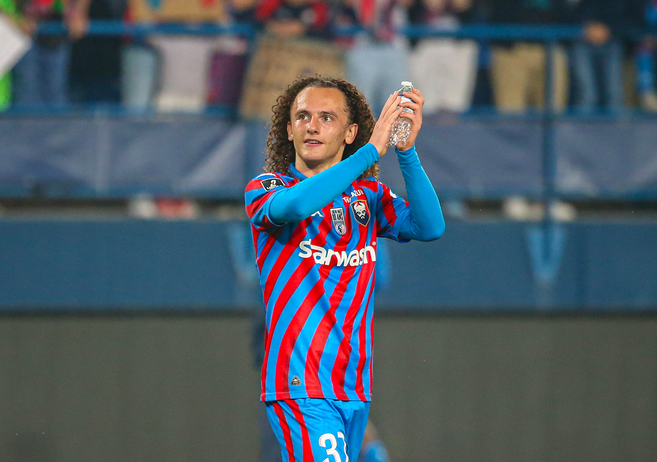 La saison dernière, pour son baptême du feu chez les « pros », Léo Milliner a effectué sept apparitions en Ligue 2. ©Damien Deslandes