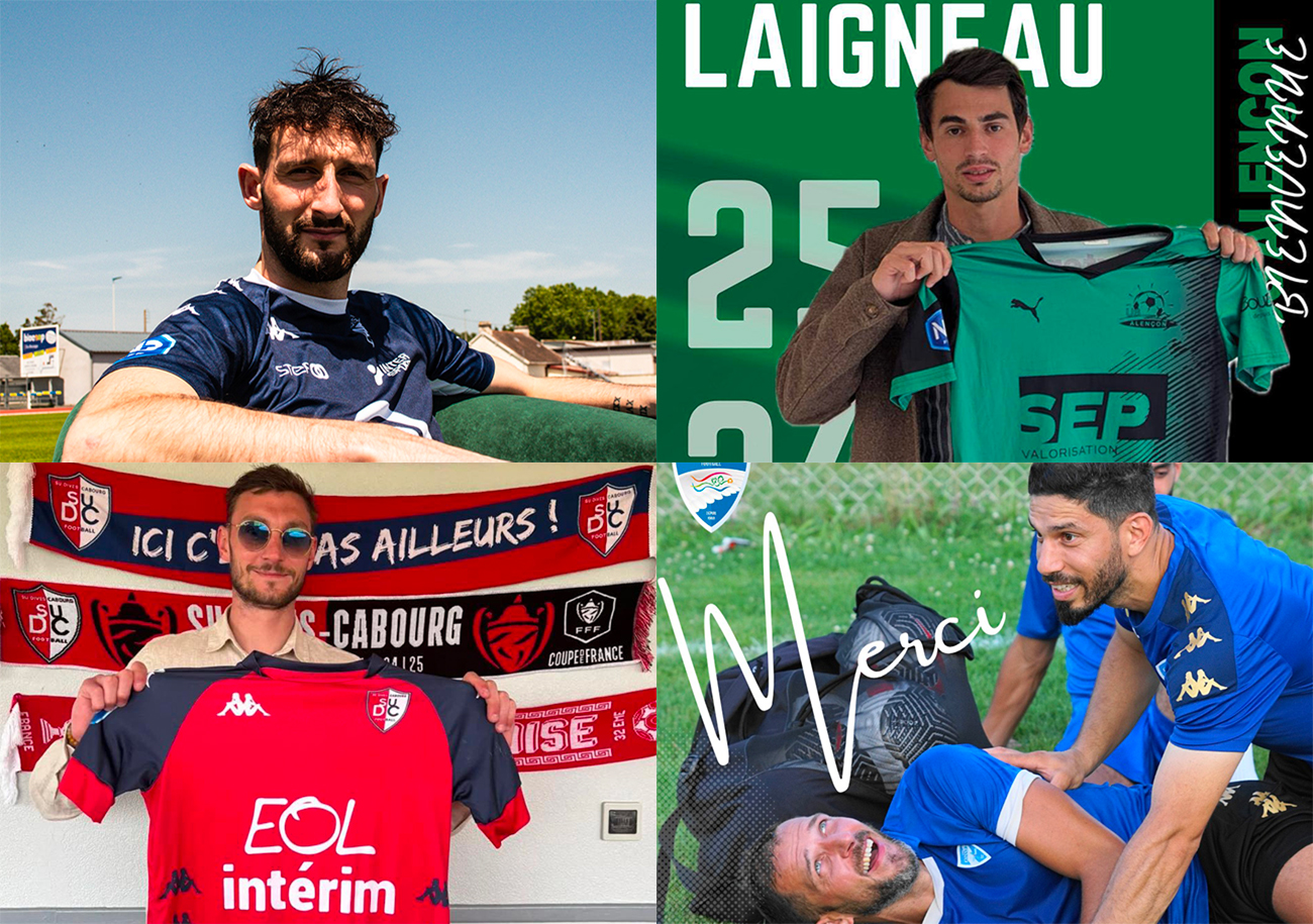 Les signatures des attaquants Baptiste Guyommard à Vire et Nicolas Duhazé à Dives, le retour de Nathan Laigneau à Alençon, les arrêts d'Abdel Ouadah et Jérémy Prieur à Oissel... Voici quelques-uns des principaux mouvements chez les clubs normands de N3.