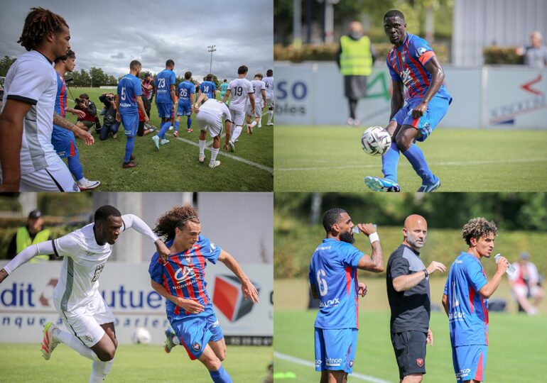 Face à une équipe de Ligue 1, « Didi » Gaucho, qui a de nouveau porté le brassard de capitaine en seconde période, s'est montré solide dans ses interventions et à l'aise dans la distribution du jeu. © Damien Deslandes