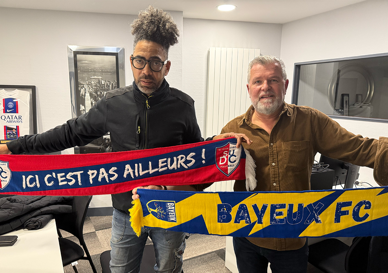 D'une épopée à une autre, du SU Dives-Cabourg au Bayeux FC, d'une écharpe à une autre... Eric Fouda et Philippe Clément sont liés par la Coupe de France.