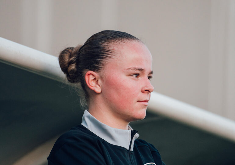 Preuve de son intégration réussie dans le groupe de D3, Zélie Mainier-Delarue a été élue par ses coéquipières joueuse du début de saison. ©Anthonin Cathrine / SM Caen