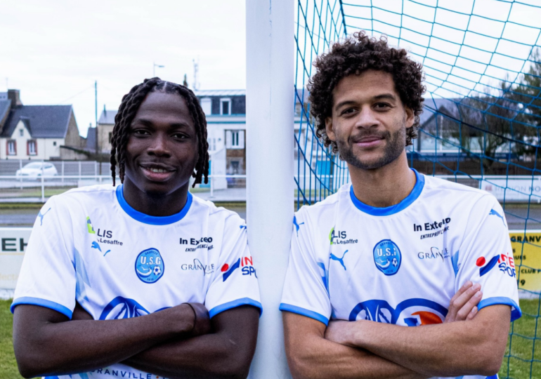 Abdulakeem Agoro et Joshua Curtius, deux des quatre recrues hivernales de l'US Granville. ©USG
