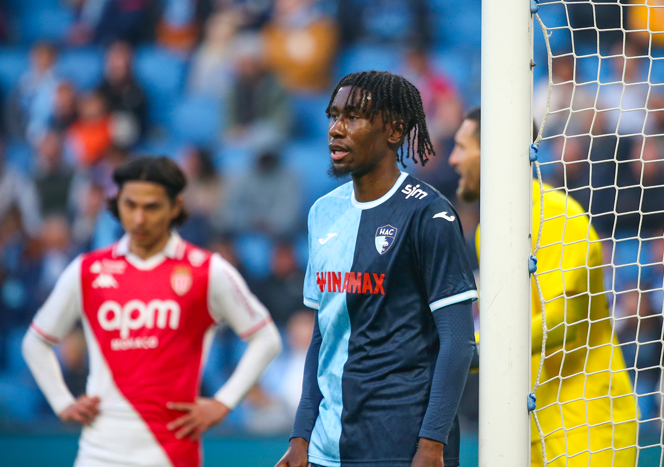 La saison dernière, Timothée Pembélé a effectué 20 apparitions en Ligue 1 sous le maillot du HAC. ©Damien Deslandes