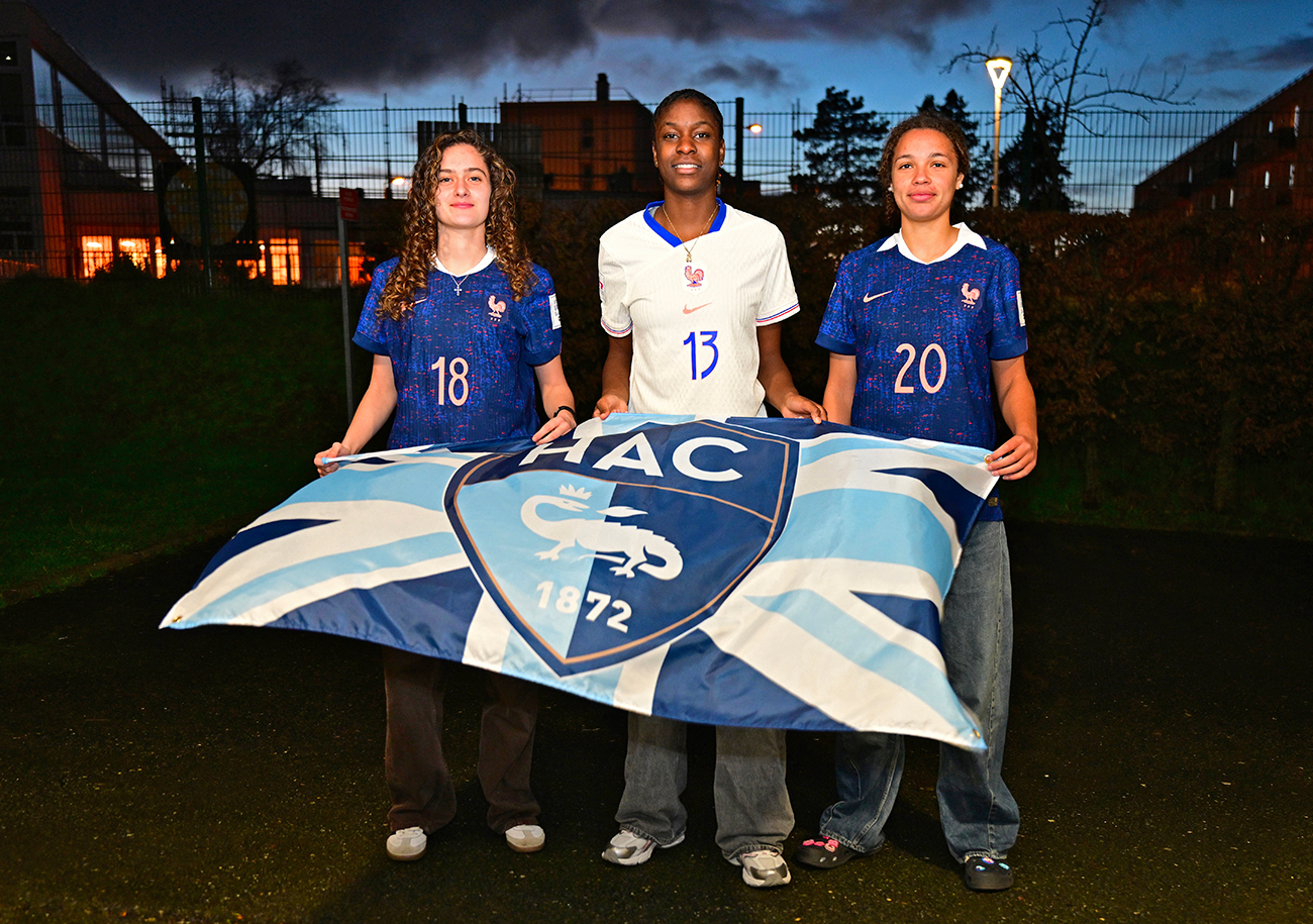 Thaïs Gallais, Talila Seika et Luna Laboucarie défendent conjointement les couleurs du HAC et des équipes de France jeunes. ©Emmanuel Lelaidier