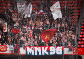 Le 30e anniversaire du MNK 96, les supporters du Stade Malherbe, en déplacement à Valenciennes. ©Romain Bouillon