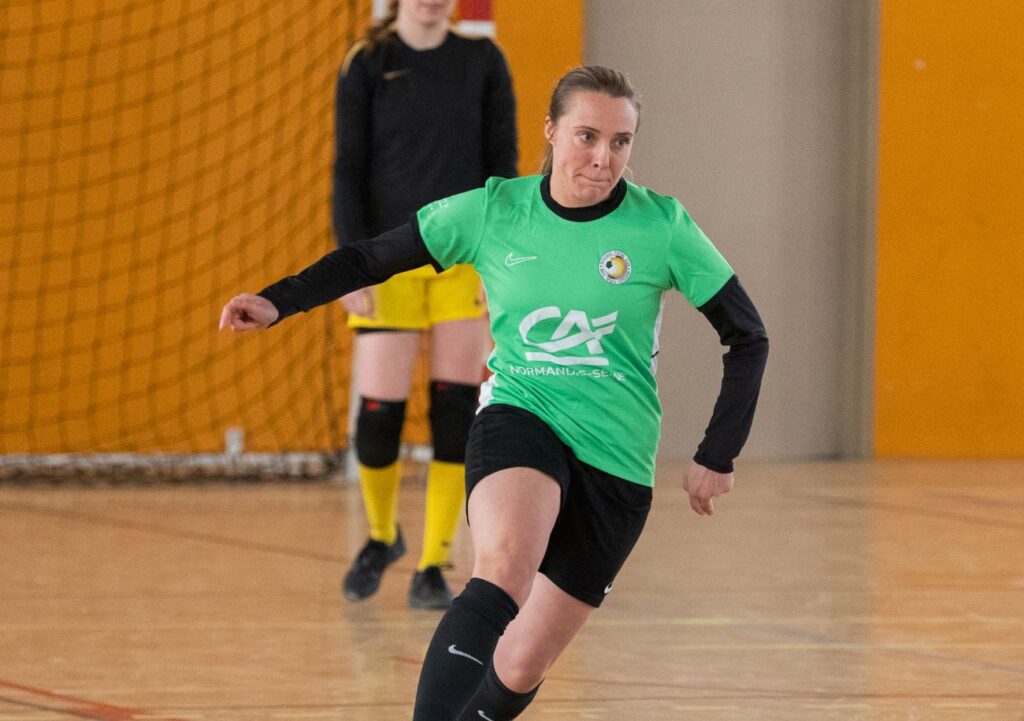 Emilie Deparrois et les féminines de l’Hercules Futsal n’ont eu besoin que d’une seule victoire pour faire partie des huit dernières équipes en lice en Coupe nationale. ©Hercules Futsal