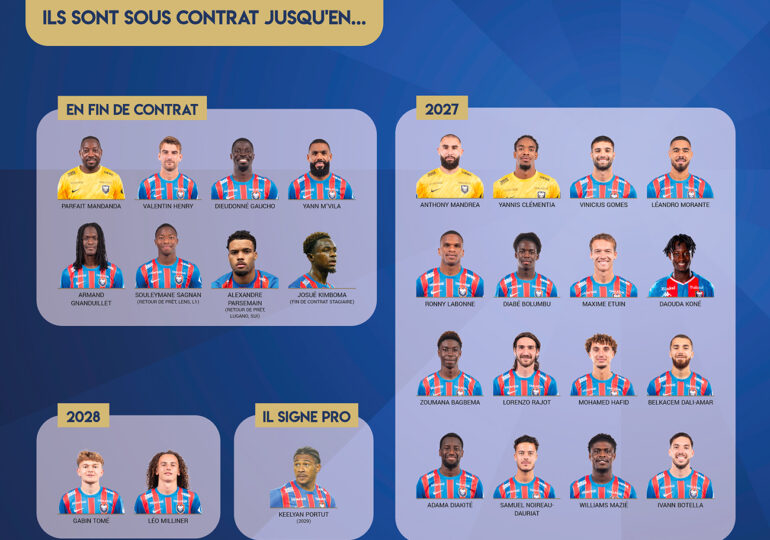 Voici la situation contractuelle des joueurs de l'effectif du Stade Malherbe.