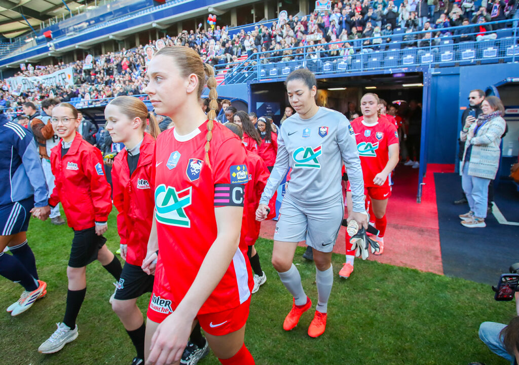 La formidable saison des partenaires de Morgane Hauvet (troisièmes de leur groupe de D3 et quart de finalistes de la Coupe de France) pourrait trouver un prolongement inattendu avec une accession en D2. ©Damien Deslandes