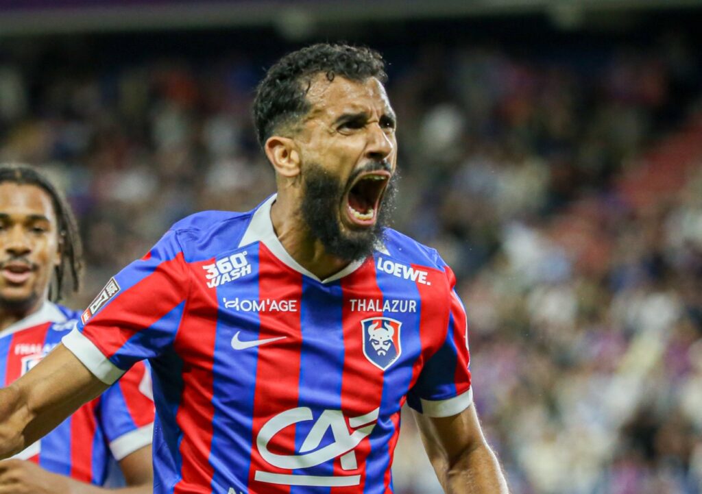 Après une prestation très compliquée, Fahd El Khoumisti a libéré le Stade Malherbe d’un bourbier dont on ne voyait pas comment il pouvait se sortir. ©Damien Deslandes