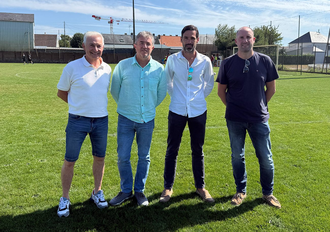 Prédécesseur de Benjamin Bahu à la présidence de l'US Granville, Dominique Gortari (deuxième en partant de la gauche) rejoint ce dernier à la tête du club du Sud-Manche.