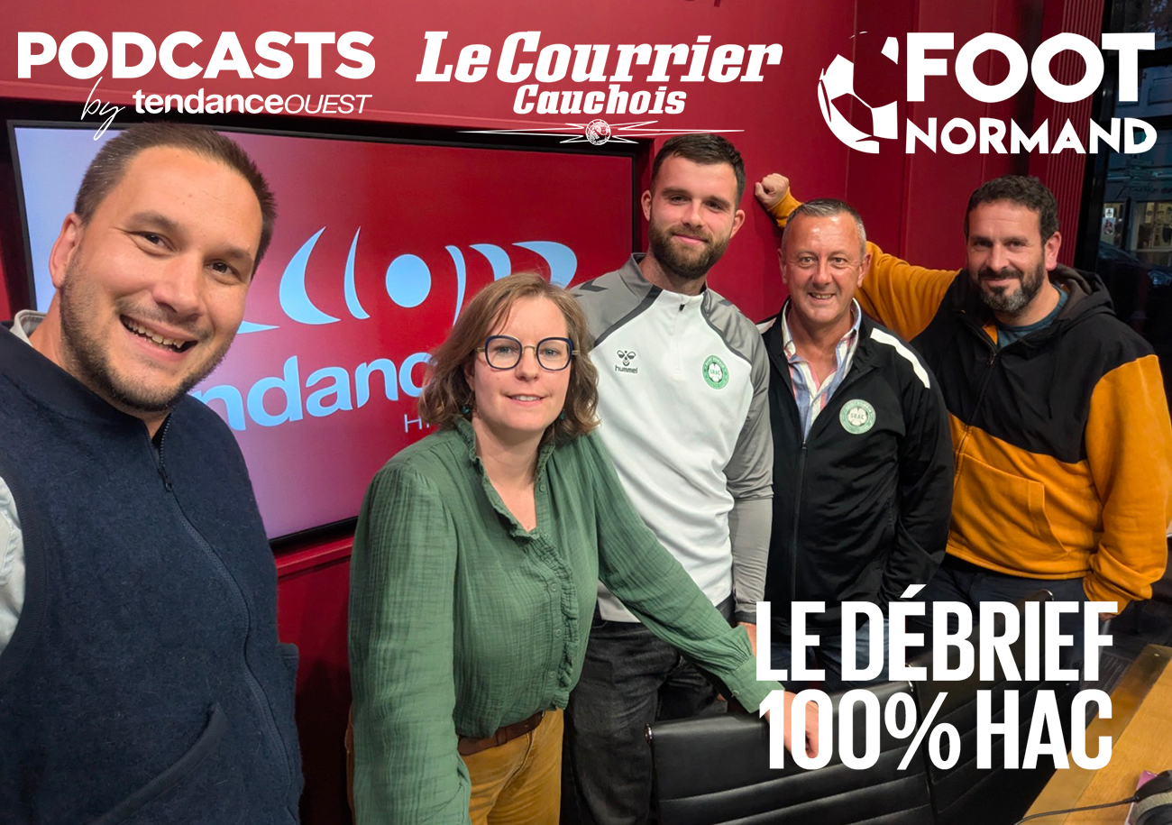 Johann Bouvier et Fabrice Michel, respectivement capitaine et entraîneur adjoint du Saint-Romain AC, sont les invités de Luc Gallais (Le Courrier Cauchois), Célia Caradec (Tendance Ouest) et Mathieu Billeaud (Foot Normand).
