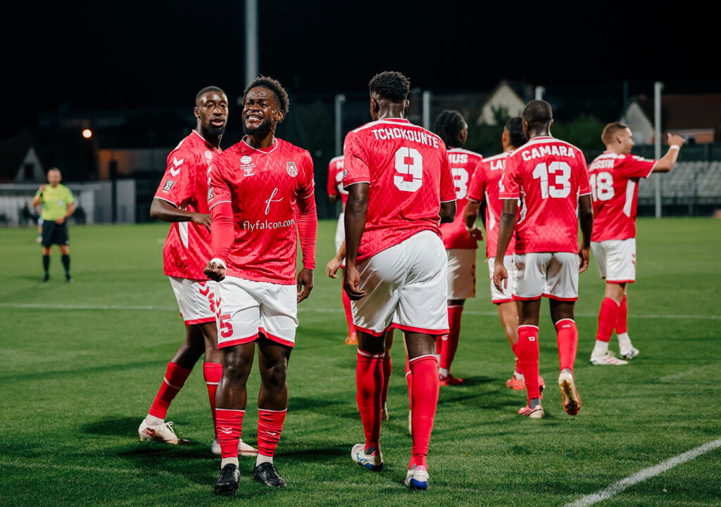 L'ouverture du score de Clément Bassin à la demi-heure de jeu a complètement libéré le FC Rouen. ©Clémence Hedin
