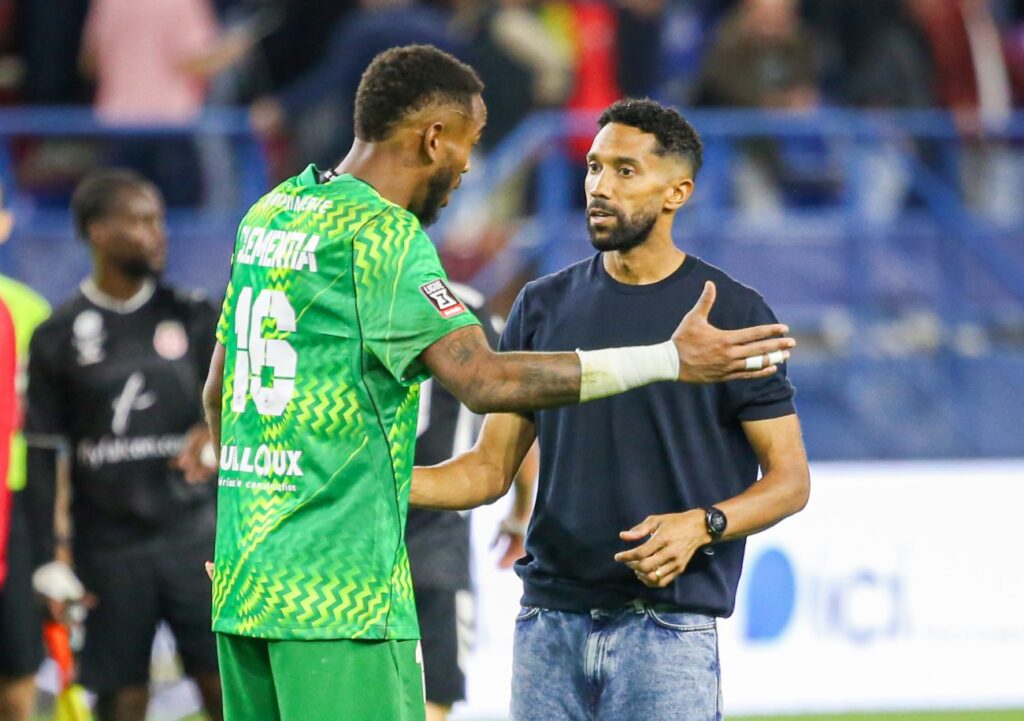 Pour Gaël Clichy, la hiérarchie des gardiens est claire, Yannis Clementia est numéro un. Mais en l’absence de Ryan Tutu (sélection), Anthony Mandréa s'assiéra-t-il sur le banc à Fleury ? ©Damien Deslandes